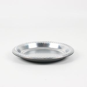 Assiettes rondes en plastique PS de 7'', 9'', 10.25'' pour salade, dessert, dîner, service, plateau de présentation, rouge, or, argent, pour la table - Product Image 4