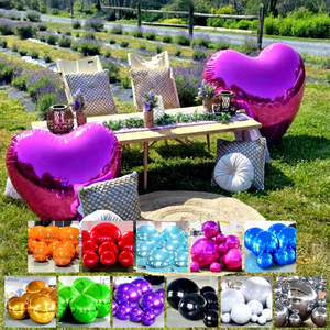 Inflatable Double Layer PVC Heart Shaped Mirror <b>Balloon</b> <b>Customized</b> Color Festival Event Decor Party Wedding Decoration Customize - Product Image 1