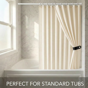 Rideau de douche magnétique pliable moderne 100*180cm 230GSM, paravent de douche accordéon peu encombrant pour petites salles de bain étroites - Product Image 3