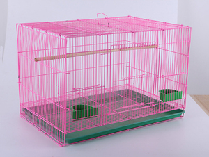 Kandang burung <span class=keywords><strong>cockatiel</strong></span> grosir untuk perjalanan, berbahan plastik jala dekoratif dengan nampan plastik - Product Image 2