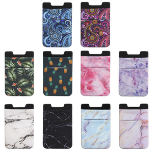 Étui de téléphone en Lycra avec poche adhésive, pochette arrière pour téléphone, pochette pour carte d'identité, portefeuille de téléphone en Lycra, porte-cartes de crédit - Product Image 3