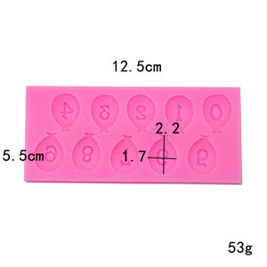 Número <span class=keywords><strong>de</strong></span> globo <span class=keywords><strong>de</strong></span> silicona y <span class=keywords><strong>Molde</strong></span> <span class=keywords><strong>de</strong></span> letras para Fondant Cake Cookie Chocolate Decoraciones Suministros para fiestas Bolsa <span class=keywords><strong>de</strong></span> embalaje OPP - Product Image 3