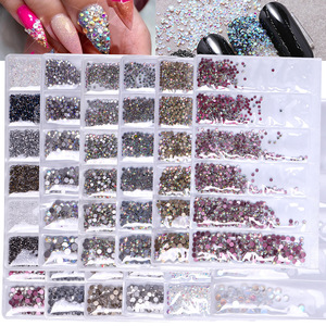 6 Rejillas de Diamantes de Imitación Brillantes AB para Decoración de Uñas, Cristales Planos para Arte de Uñas con Servicio de Etiqueta Privada - Product Image 4