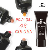Gel UV LED de Marque Privée Haute Qualité pour Extension d'Ongles Effet Longue Durée Poly Solide Couleurs Rose Blanc Transparent Gel Acrylique