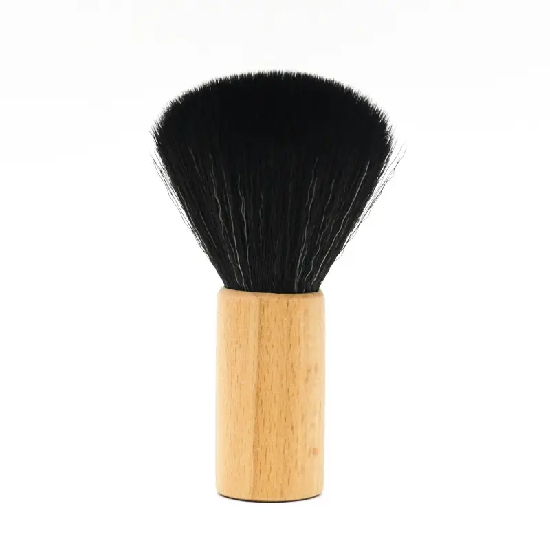 2022 New For Salon Home Barbershop Ultra Soft Bristles Wooden Handle Self Standing Hair Cutting Neck Hair Duster Barber Brush