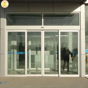 Cheap aluminium slide door soundproof storefront automatic door sliding system