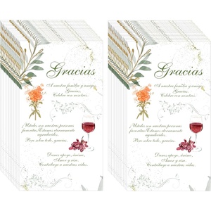 Juegos de Tarjetas de Agradecimiento Personalizadas en Español, Mensajes de Gracias y Encanto, Tarjetas para Mesas de Eventos, Tarjetas de Regalo de Papel - Product Image 1