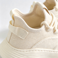 OEM ODM Vente en gros Chaussures décontractées pour femmes en tricot à plateforme, à enfiler ou à lacets, respirantes, à semelle épaisse et légères pour la marche quotidienne