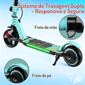<span class=keywords><strong>Trottinette</strong></span> électrique pour enfants E10s, entrepôt Brésil, vitesse maximale 14 km/h, charge 70 kg, pneu 6,5 pouces, batterie lithium, moteur sans balais - Product Image 5