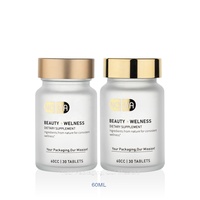 İlaç 60ml 100ml 120ml geniş ağızlı buzlu cam ilaç şişesi tıbbi vitamin hapı şişesi ile altın kapak folyo mühür