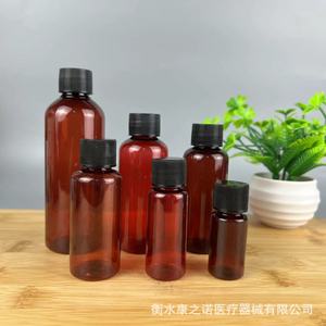 Botella de Plástico Marrón para Medicamentos de 50ml 100ml con Tapa de Rosca, Boca Estrecha, Envase General de PET - Product Image 4