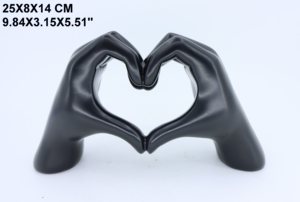 Coeur mains Sculpture pour salon décor amour doigt Statue moderne pour décorations de mariage Sculptures décor à la maison pour étagères - Product Image 5