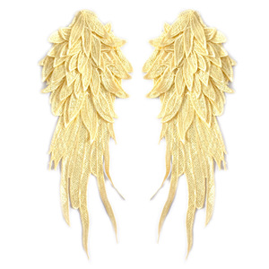 ปะติดลูกไม้ลายปีกนางฟ้า 3 มิติ หลายชั้น แบบ DIY  ลายดอกไม้ปักละลายน้ำได้  งานฝีมือประณีต  แบบหลายชั้น - Product Image 2