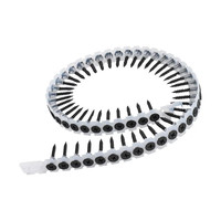 Tornillos para paneles de yeso de acero al carbono de alta resistencia, con cabeza de trompeta, en tira de plástico, con acabado de fosfato negro, para techos.