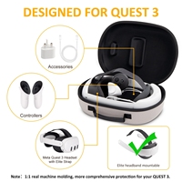 Casing pembawa perjalanan baru untuk Meta Quest 3 Headset pengendali EVA tas penyimpanan cangkang keras dengan jala untuk Meta Quest3 VR