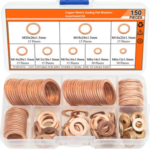 Copper Metric Sealing Washers Assortment Kit 325 Pieces M5 To M20 Flat Gasket Set For Mechanical Sealing - Product Image 2