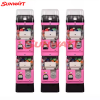 Distributeur automatique de capsules à œufs à double torsion SUNWAYT SW-SH3, en métal, avec écran d'affichage, fonctionnant à pièces, version anglaise, 110/220V, vente en gros