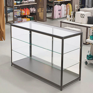 Modern Luxury MDF &amp; Tempered Glass LED-Lit Eco-Friendly <strong>Corner</strong> <strong>Display</strong> <strong>Cabinet</strong> for Jewelry Retail Store Fixtures - Product Image 6