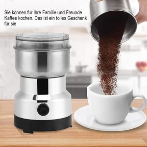 Nueva Licuadora Eléctrica de Acero Inoxidable para Cocina, Multifuncional, para Granos de Café, 4 Cuchillas, 300 ml, MINI, 150 W - Product Image 4