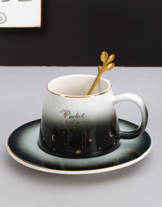 Factory Custom Printing Logo Tea Cup Saucer Set <b>Ceramic</b> Coffee Cup Custom <b>Ceramic</b> <b>Mug</b> Tea Cup Set Luxury for Office Gift - Product Image 3