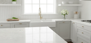 Cuarzo Union Vietnam Moderno en Losa Grande, Color Gris Jade Nublado, 20 mm de Grosor, para Encimeras de Cocina, Baño y Hospital - Product Image 2