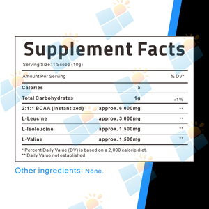 Integratore in Polvere <span class=keywords><strong>BCAA</strong></span> 2:<span class=keywords><strong>1</strong></span>:<span class=keywords><strong>1</strong></span> per Supporto Muscolare e Nutrizione Sportiva, Fornitura all'Ingrosso a Prezzo di Fabbrica OEM - Product Image 2