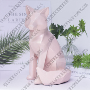Abstract Realistic Orange Figurine Sculpture Ornament Craft <strong>Polyresin</strong> Animal Fox <strong>Statue</strong> for Gifts Home Office Decoration