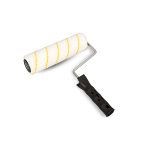 Blanco Yellowstripe 12 mm de espesor tejido hindú poliéster DIY pintura de grado Industrial cepillo de rodillo 250 mm de diámetro con mango de 55 mm - Product Image 1