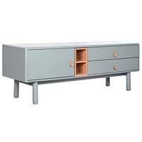 Meuble TV MDF PU Gris 140x40x55