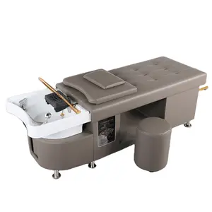 Modern Lay Down Hair Salon Washing Chair Barbershop Thai Massage Shampoo Bed With Salon Sink