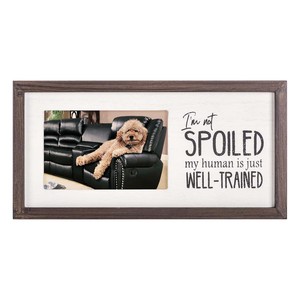 Non <span class=keywords><strong>sono</strong></span> le zampe di cane viziate segni d'arte da parete in legno Regali proprietari di cani da compagnia segno rustico in legno segno rustico cornice rustica decorazione camera da letto - Product Image 2