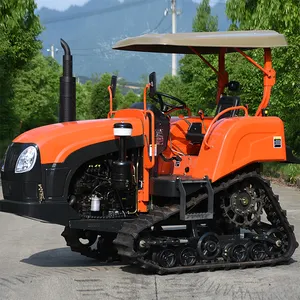 China Fabriek Prijs Paddy Rubber Tractor Boerderij 90hp Crawler Tractor Prijs 90hp Landbouw Crawler Tractor Met Roterende Helmstok