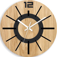 Jam Dinding Bulat Motif Kayu Mewah Kustom Baru untuk Ruang Tamu Kamar Tidur Modern Minimalis Kelas Atas