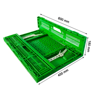 Conteneur en plastique perforé pliable, empilable et emboîtable, économique, recyclable, écologique et ventilé