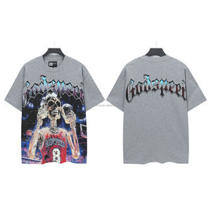 <span class=keywords><strong>T</strong></span>-<span class=keywords><strong>Shirt</strong></span> Oversize 100% Cotone con Logo di <span class=keywords><strong>Band</strong></span> <span class=keywords><strong>Rock</strong></span> e Basket, Lavata e Lavorata a Maglia, Nera, Manica Corta, per Uomo e Donna, Collezione 2025 - Product Image 6