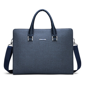Fashionable PU <strong>Leather</strong> <strong>Briefcase</strong> One-Shoulder Crossbody Business Bag Portable Horizontal Laptop Bag for Men Large Capacity New - Product Image 2