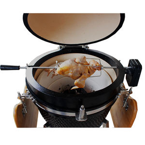 Barbecue Kamado Auplex portable en métal, à <span class=keywords><strong>bois</strong></span> et charbon <span class=keywords><strong>de</strong></span> <span class=keywords><strong>bois</strong></span>, pour extérieur, four à pizza <span class=keywords><strong>de</strong></span> jardin avec poignée - Product Image 1