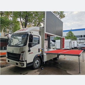 Hot <b>Sale</b> SINOTRUK HOWO 3 Sides P6 Digital LED Billboard Truck With 9.6m3 Stage - Product Image 1