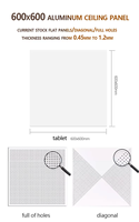 Placas de Techo Modernas de Diseño 2x2 de Aluminio, Absorbentes de Sonido, Perforadas, Metálicas, Colgantes, para Techo Falso