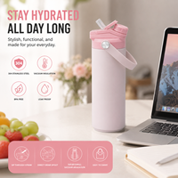 Gourde Sportive Isotherme en Acier Inoxydable 550 ml avec Logo Personnalisé, Couvercle Anti-Poussière, Utilisation à Une Main, Écologique, Vente en Gros