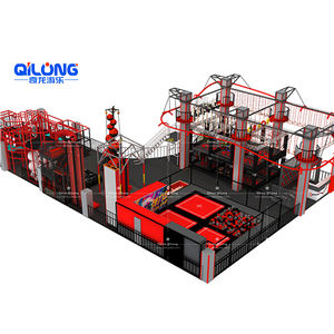 ASTM TUV Approuvé Enfants Mur D'escalade Doux Mousse Enfants Commercial Intérieur Équipement de Parc De Trampoline Avec <span class=keywords><strong>Ninja</strong></span> Guerrier - Product Image 3