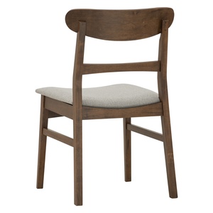 Durable Cocoa colour malaysian Oak MARLO Dining Chair Rustic Dark Wood Chair with Sturdy <b>Frame</b> Modern Dining Room Hospitality - Product Image 4