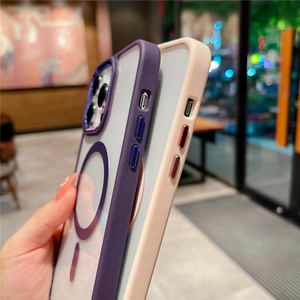 เคสโทรศัพท์แบบแข็งใส HD พร้อมกรอบเลนส์โลหะแท้  แม่เหล็กในตัว รองรับการชาร์จไร้สาย สำหรับ iPhone 13 Pro Max 14 12 - Product Image 4