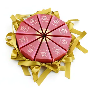 三角巧克力糖果蛋糕盒套装展示盒小结婚礼品盒客人出厂价格免费样品纸OEM CMYK