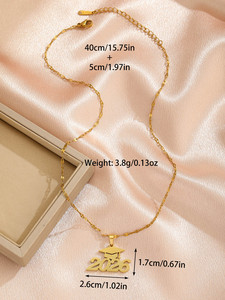 Collar con Colgante de Birrete de Graduación 2026, Acero Inoxidable 316L, Chapado en Oro/Plata de 18K, Antideslustre, Hipoalergénico - Product Image 6