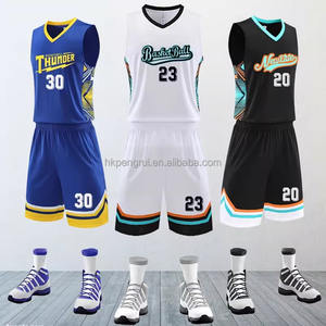 Vente en gros de maillots de compétition pour hommes personnalisés pour l'entraînement sportif ensembles universitaires pour enfants à séchage rapide uniformes de basket-ball - Product Image 1