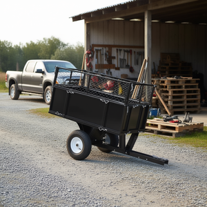 Remorque basculante pliable en acier noir, taille unique, capacité de 1001 à 2000 kg, remorque utilitaire pour le transport de marchandises - Product Image 2