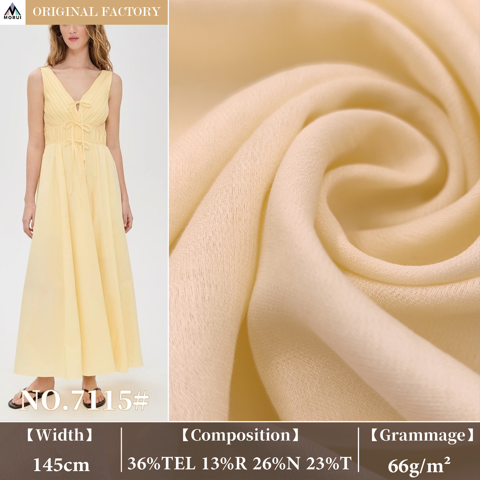 66GSM High Quality Micro-pleated Texture & Gentle Dimension | Perfect for Lightweight Cover-ups & Flowy Skirts 7115#