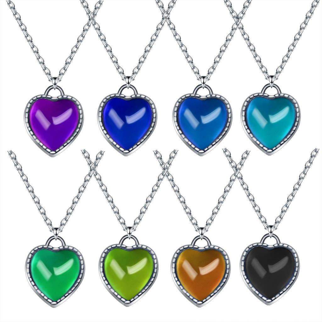 Color Changing Necklace Mood Necklace Amazon Color Changing Mood Necklace  Star Pendant, Temperature Sensitive Jewelry For Women Girls Express Your