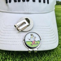 Nouveauté 2026 : Clips de casquette de golf en métal argenté brillant, fabriqués sur mesure en usine, avec marqueurs de balle